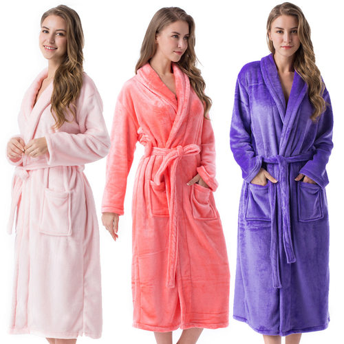 睡袍法兰绒加厚珊瑚绒睡裙