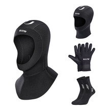 ZCCO保暖潜水头套男女式3MM浮潜冲浪防晒潜水手套泳帽冬泳潜水袜