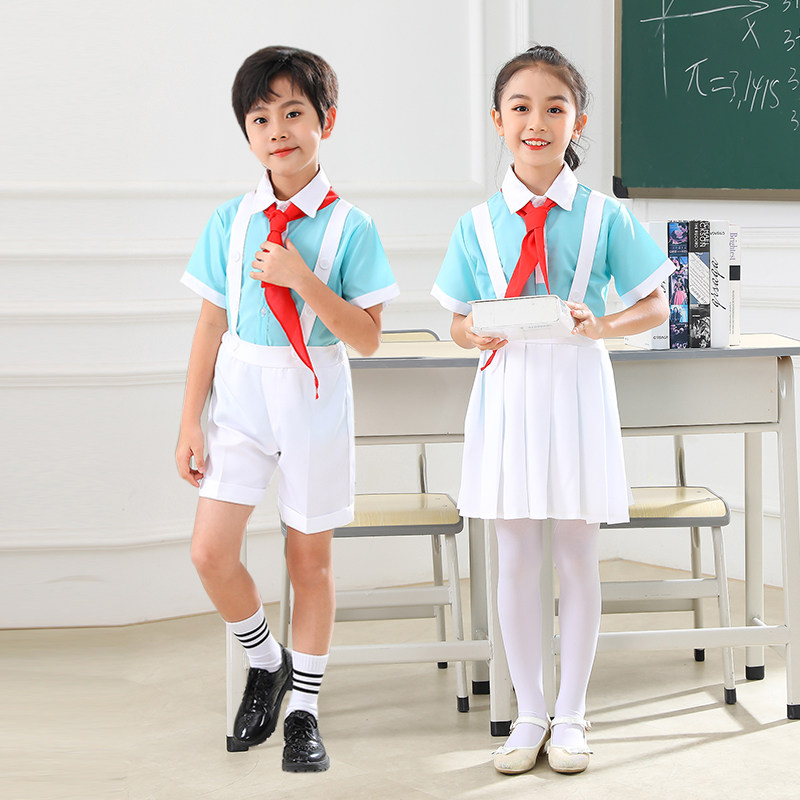 男女童清新合唱服装背带裤