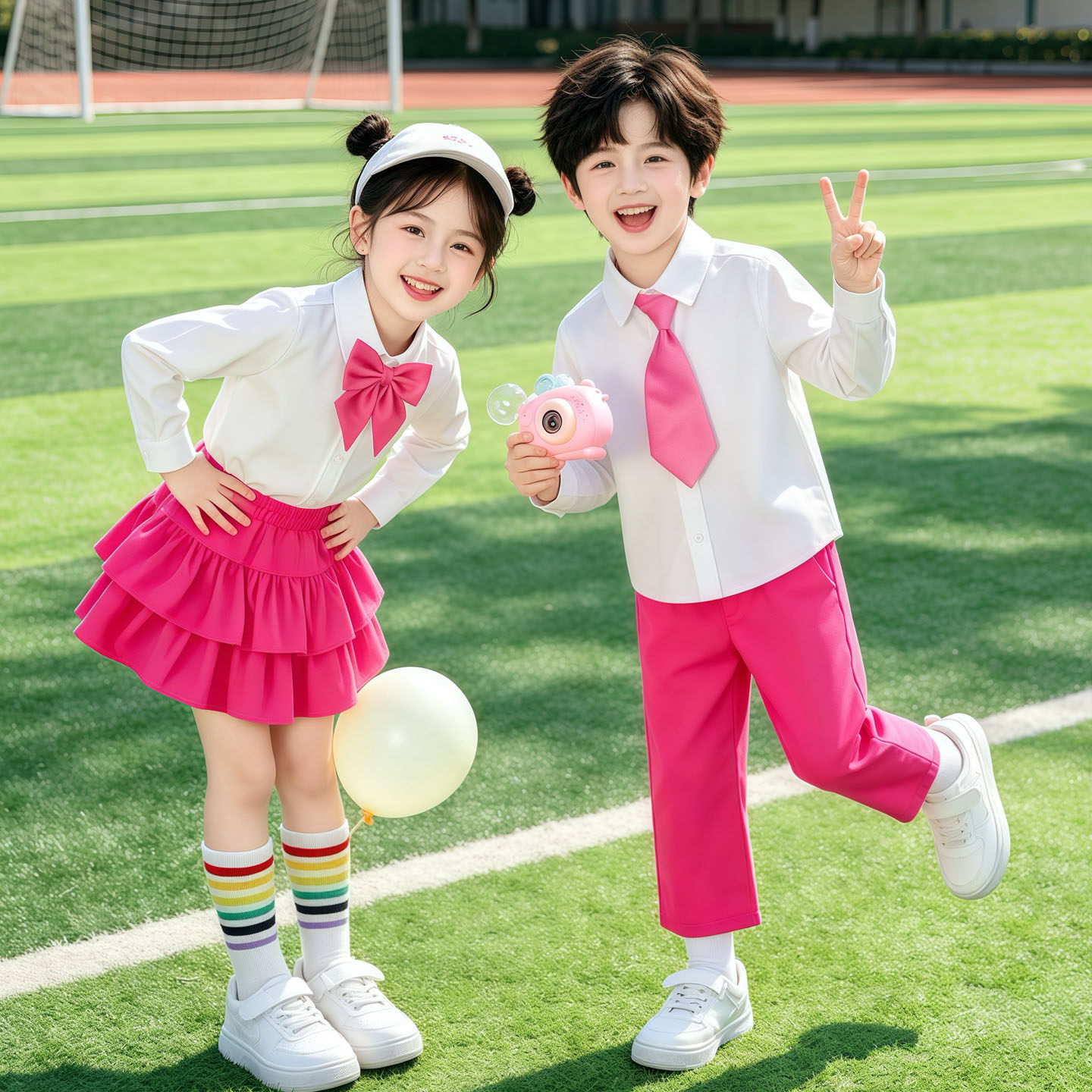 中小学生糖果色长袖衬衫