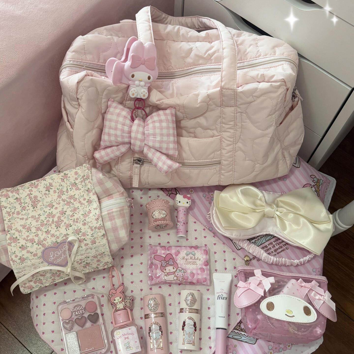 可携式短途旅行包女轻便大容量包包可爱行李袋外出手提包化妆收纳,箱包皮具/热销女包/男包,旅行袋,淘宝优惠券,粉丝福利购,淘宝优惠卷