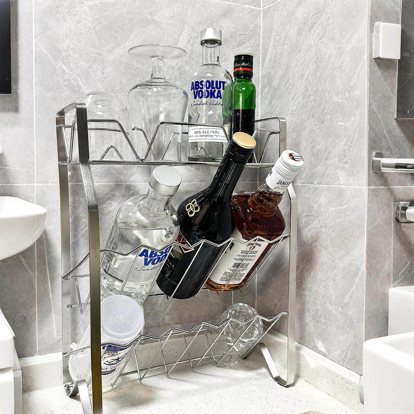 酒架置物架吧台酒架不锈钢展示柜家用分层咖啡茶水酒水基酒收纳层,餐饮具,酒架,淘宝优惠券,粉丝福利购,淘宝优惠卷