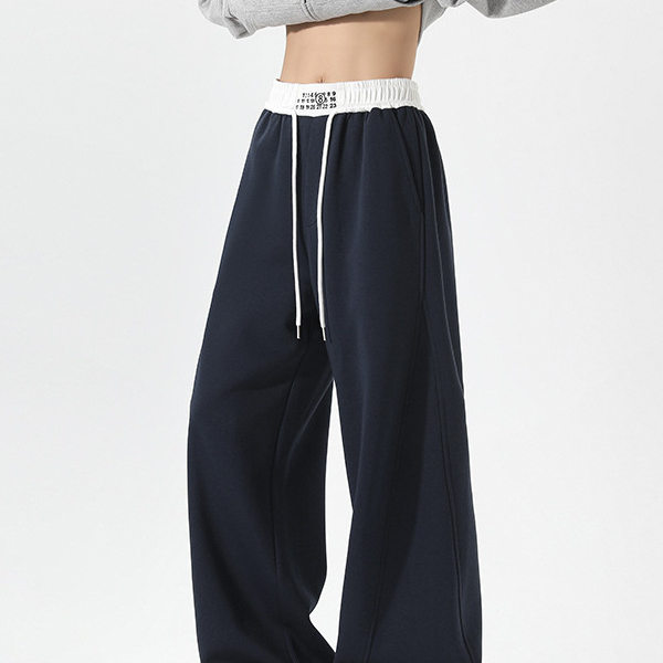 马吉拉美式高街复古重磅弯刀卫裤男春秋新款宽松直筒阔腿休闲卫裤