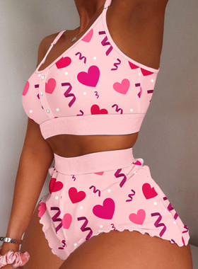 women's sexy home wear pajama set  睡衣套装女士性感家居服