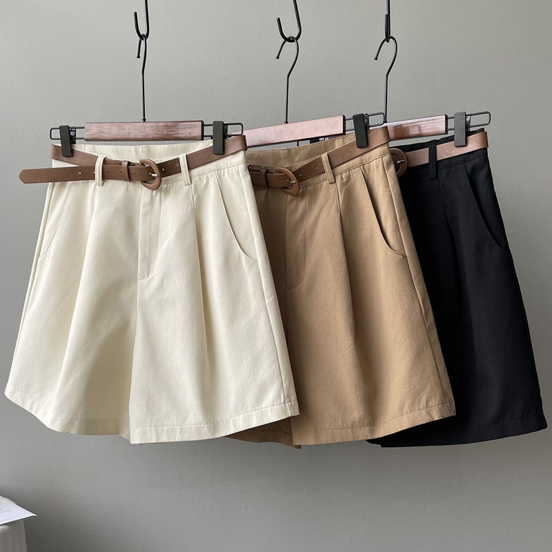 High waist slimming wide leg casual shorts高腰显瘦阔腿西装裤
