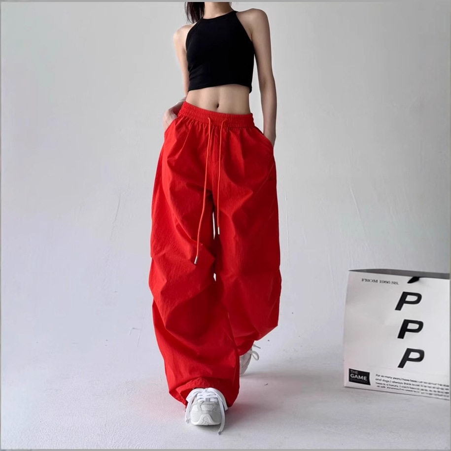 Sports wide leg loose pleated casual pants运动阔腿宽松休闲裤