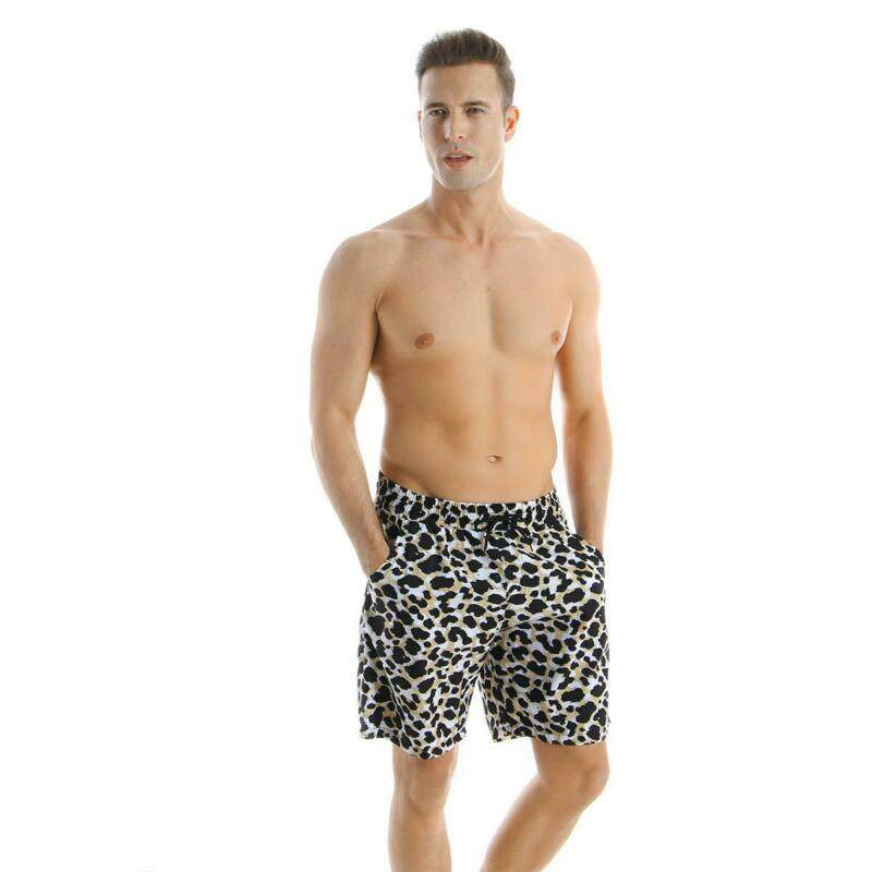 lace-up print swimsuit beachshorts系带印花泳装沙滩短裤松紧腰