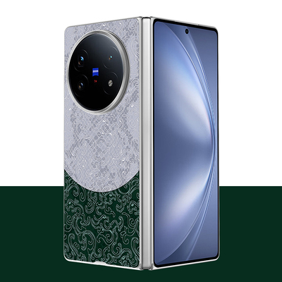 适用vivoxfold3撞色背膜双色拼接个性vivoxfold3Pro手机后膜后盖保护膜素皮贴原机素皮膜