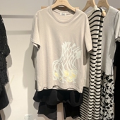 the T恤吊牌价439 廓形大版 indiciaD6B406TX083专柜正品 标记女装