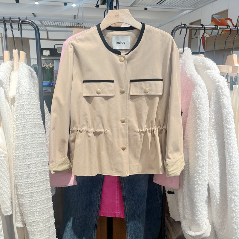indicia5C307FY334专柜正品标记女装通勤上衣风衣外套吊牌价889
