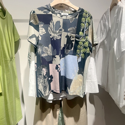 indicia5A301TX001专柜正品标记女装短袖个性印花上衣吊牌价569