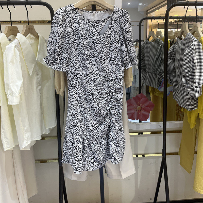indicia4B205LQ209专柜正品标记女装夏季气质碎花连衣裙吊牌价699