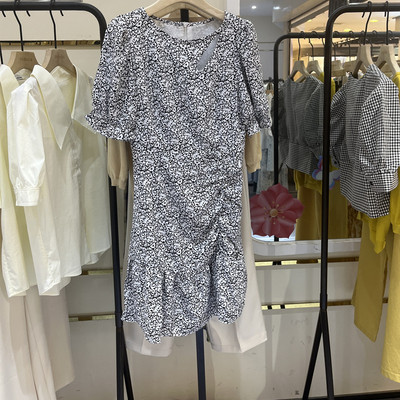 indicia4B205LQ209专柜正品标记女装夏季气质碎花连衣裙吊牌价699