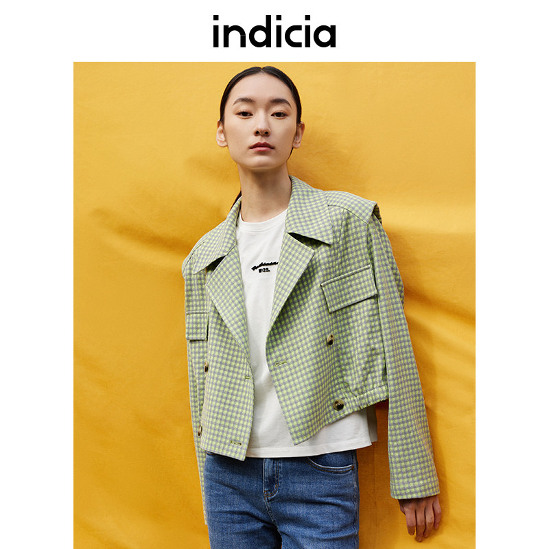 indicia5A303WT095专柜正品标记女装春款短外套气质时尚吊牌价789