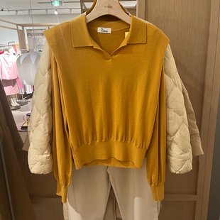 theindiciaD5C308ZZ247专柜正品标记女装秋款V领针织衫吊牌价539