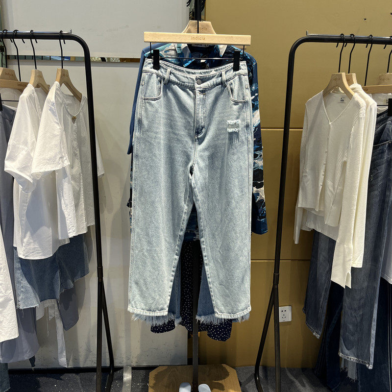 indicia5B306NK223专柜正品标记女装夏款显瘦牛仔裤吊牌价589