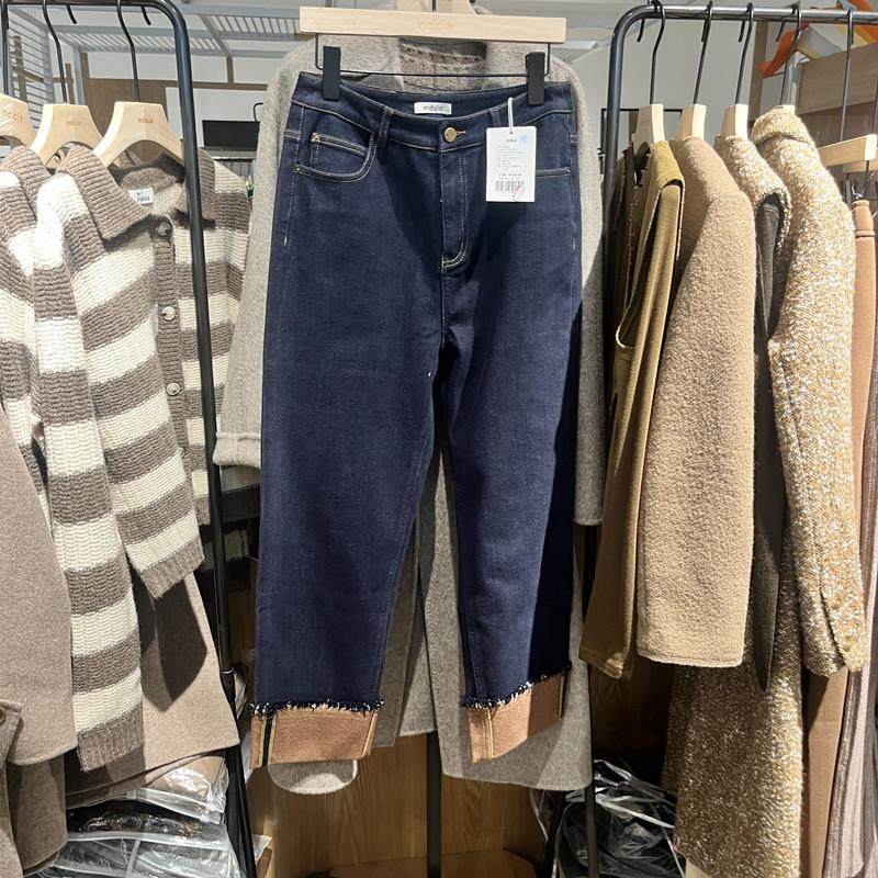 Indicia5D310NK511F-1专柜正品标记女装百搭直筒牛仔裤吊牌价639