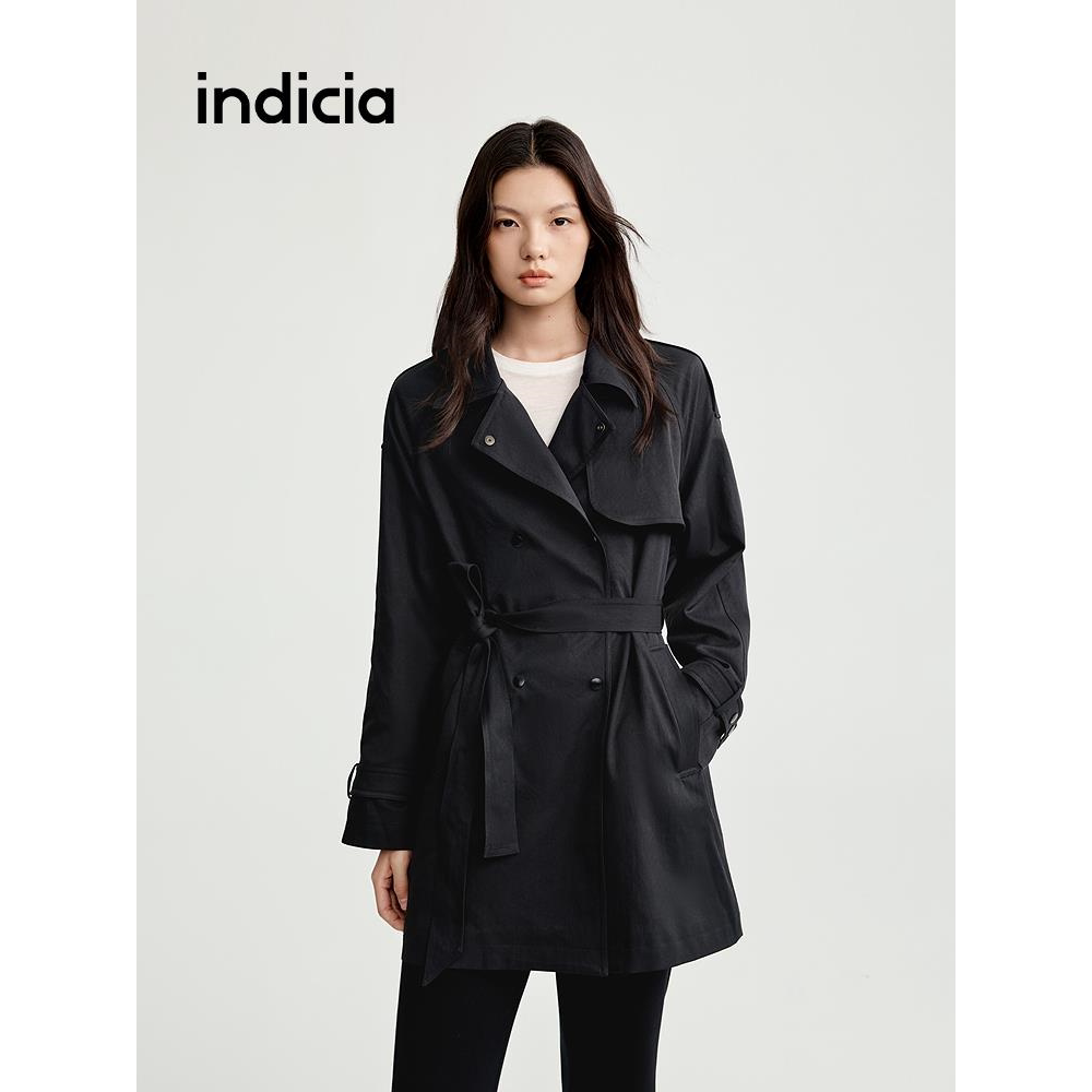 indiciatheL2C5FY167专柜正品标记女装通勤中长款风衣吊牌价1289