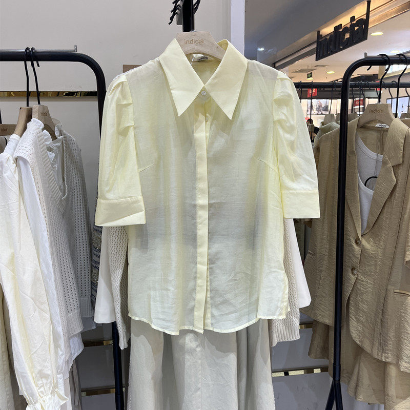 indiciaC5B305CS127专柜正品标记女装夏款衬衫气质时尚吊牌价499