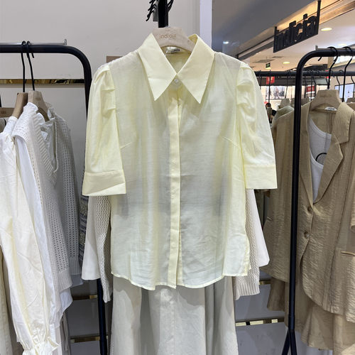 indiciaC5B305CS127专柜正品标记女装夏款衬衫气质时尚吊牌价499