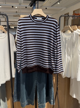 indiciaF2C4KS495F专柜正品标记女装经典条纹多色针织衫吊牌589