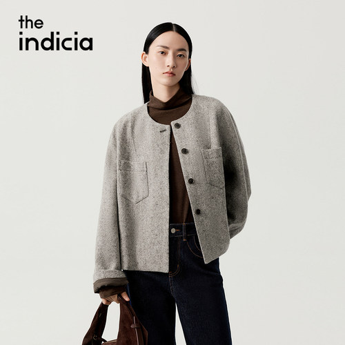 indiciaF2D5WT460S专柜正品标记女装时尚气质外套吊牌价1089