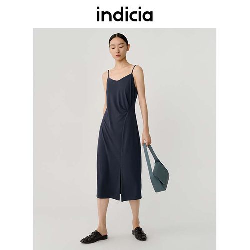 indicia5C308LQ379专柜正品标记女装高腰开叉吊带连衣裙吊牌价599