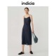 indicia5C308LQ379专柜正品 标记女装 高腰开叉吊带连衣裙吊牌价599