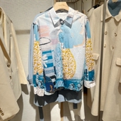 标记女装 秋款 印花个性 indicia5C309CS422专柜正品 衬衫 吊牌价599