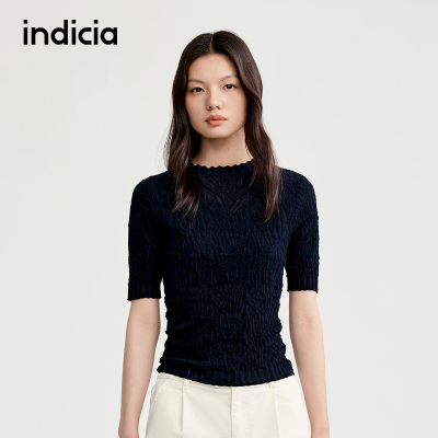 indiciatheL2C5ZZ151专柜正品标记女装提花针织衫上衣吊牌价599