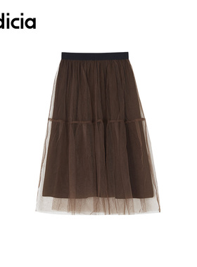 indicia4C207QZ317专柜正品标记女秋季新款A字半身纱裙吊牌价539