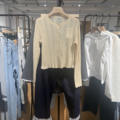 indiciaF2B5KS089C专柜正品标记女装百搭设计文艺简约开衫吊牌589