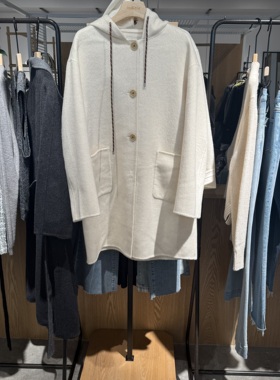 indiciatheL2D5DY235专柜正品标记女装毛呢连帽羊毛大衣吊牌2689