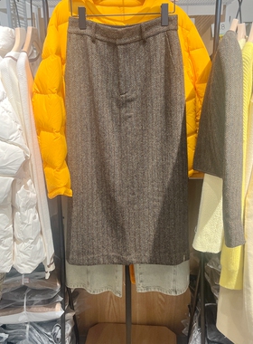 indicia5D311QZ584C专柜正品标记女装复古气质半身裙吊牌价889