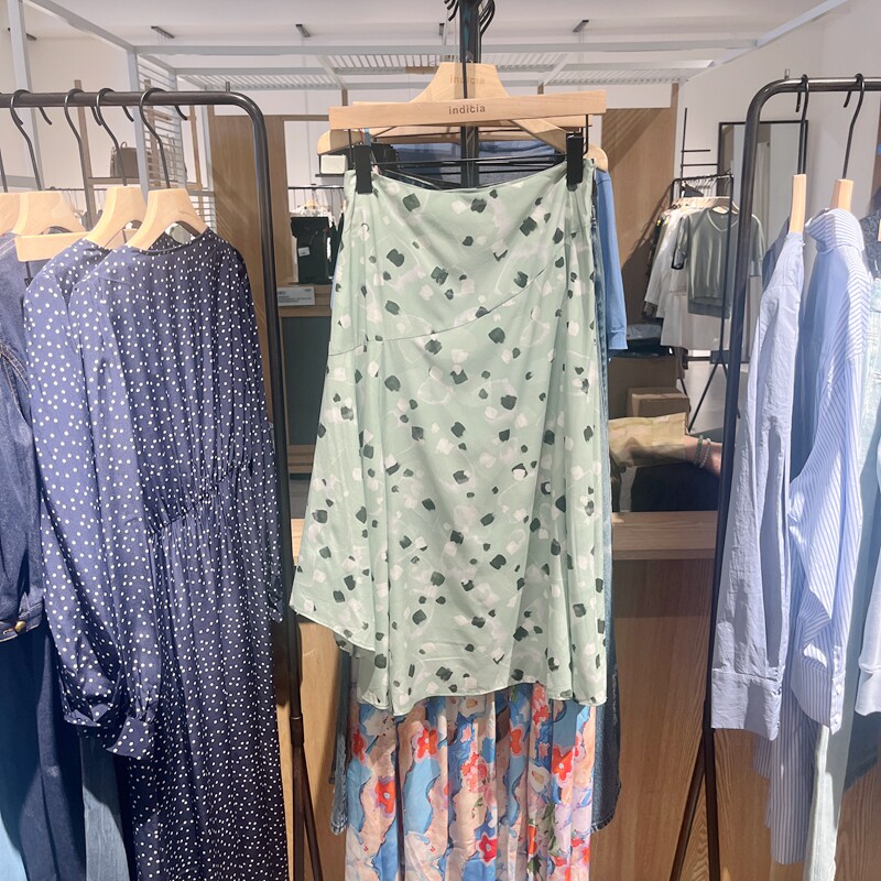 indicia5B306QZ267专柜正品标记女装夏款气质天丝半身裙吊牌价899
