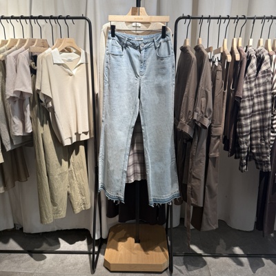 indicia6B406NK331C专柜正品标记女装微喇百搭牛仔裤吊牌价639