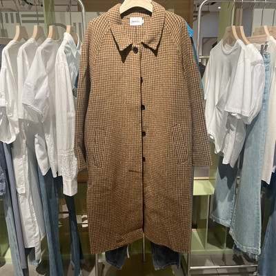 indicia3D111DY489专柜正品标记女装冬款咖色毛呢大衣吊牌价2689