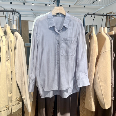 Indicia6B406CS371C专柜正品标记女装休闲通勤天丝衬衫吊牌价499