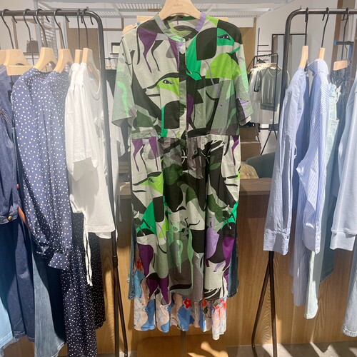 indicia5B304LQ140专柜正品标记女装夏款印花连衣裙吊牌价1189