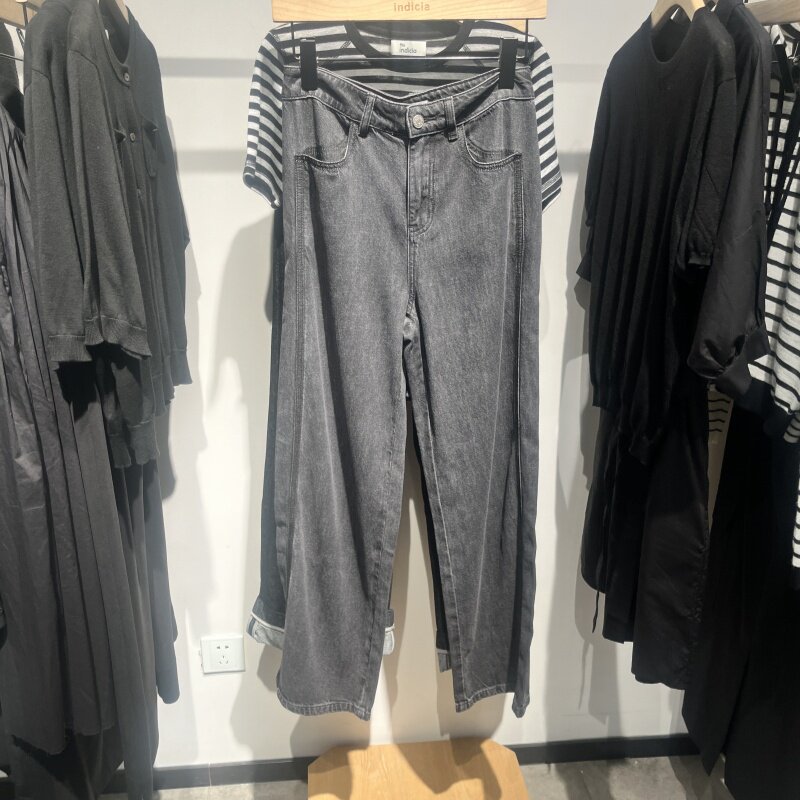 Indicia6B405NK252F专柜正品标记女装设计显瘦直筒牛仔裤吊牌689