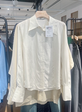 indicia6A402CS124N专柜正品标记女装设计感桑蚕丝衬衫吊牌价989