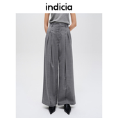 Indicia6B406KZ405C专柜正品 吊牌689 休闲裤 标记女装 简约阔腿西装