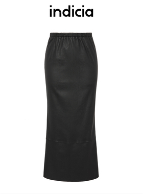 indicia5C309QZ436专柜正品标记女皮革修身半身裙显瘦吊牌价2989