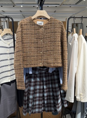 indiciaF2D4WT709C专柜正品标记女装小香风呢子外套吊牌价989