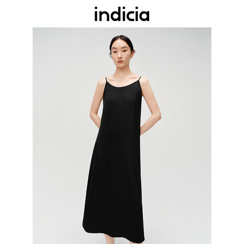 indicia6B406LQ346C专柜正品标记女装醋纤连衣裙吊带吊牌价789