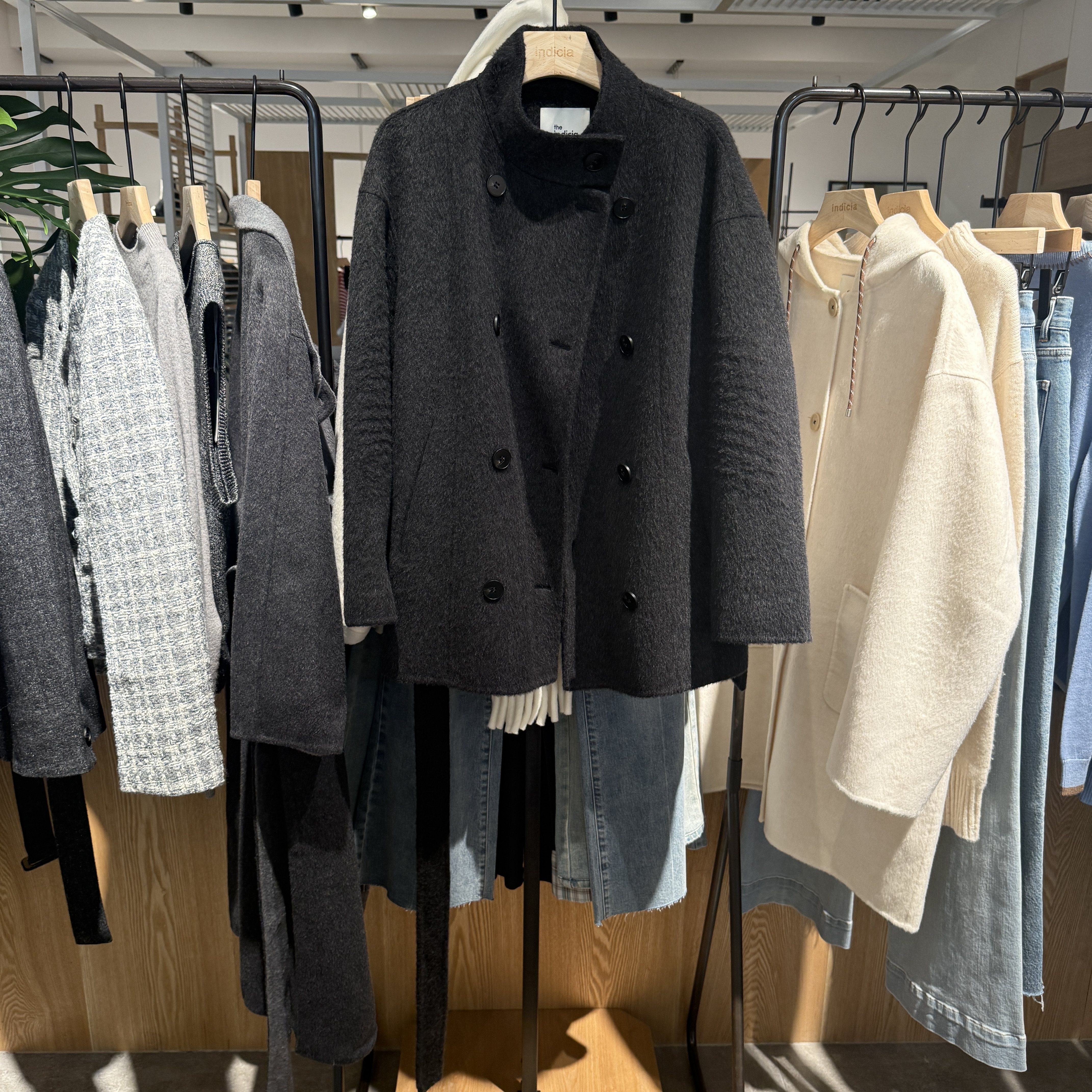 indiciatheL2D5DY253专柜正品标记女装毛呢大衣外套吊牌价2389