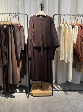 indiciatheL2D5TZ249专柜正品标记女装系带开衫裙套装吊牌价1589