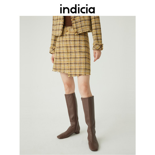 indicia5D310QZ541C专柜正品标记女装小香风气质半身裙吊牌价589