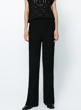 indicia5A302KZ050专柜正品标记女装羊毛休闲裤时尚阔腿裤吊牌599