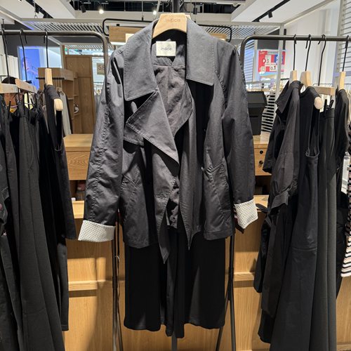 indiciaF2C5FY410C专柜正品标记女装韩系赫本风风衣吊牌价1289